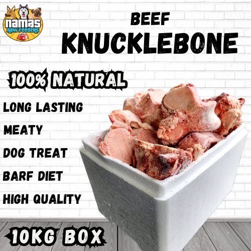 Knucklebone Beef 10kg Bulk Buy No End Bone Frozen BARF Diet All Natural Meaty